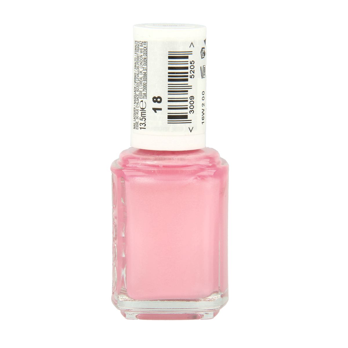 Essie Pink Diamond makeup product in a 13.50ml bottle, showcasing the soft pink color and elegant packaging.