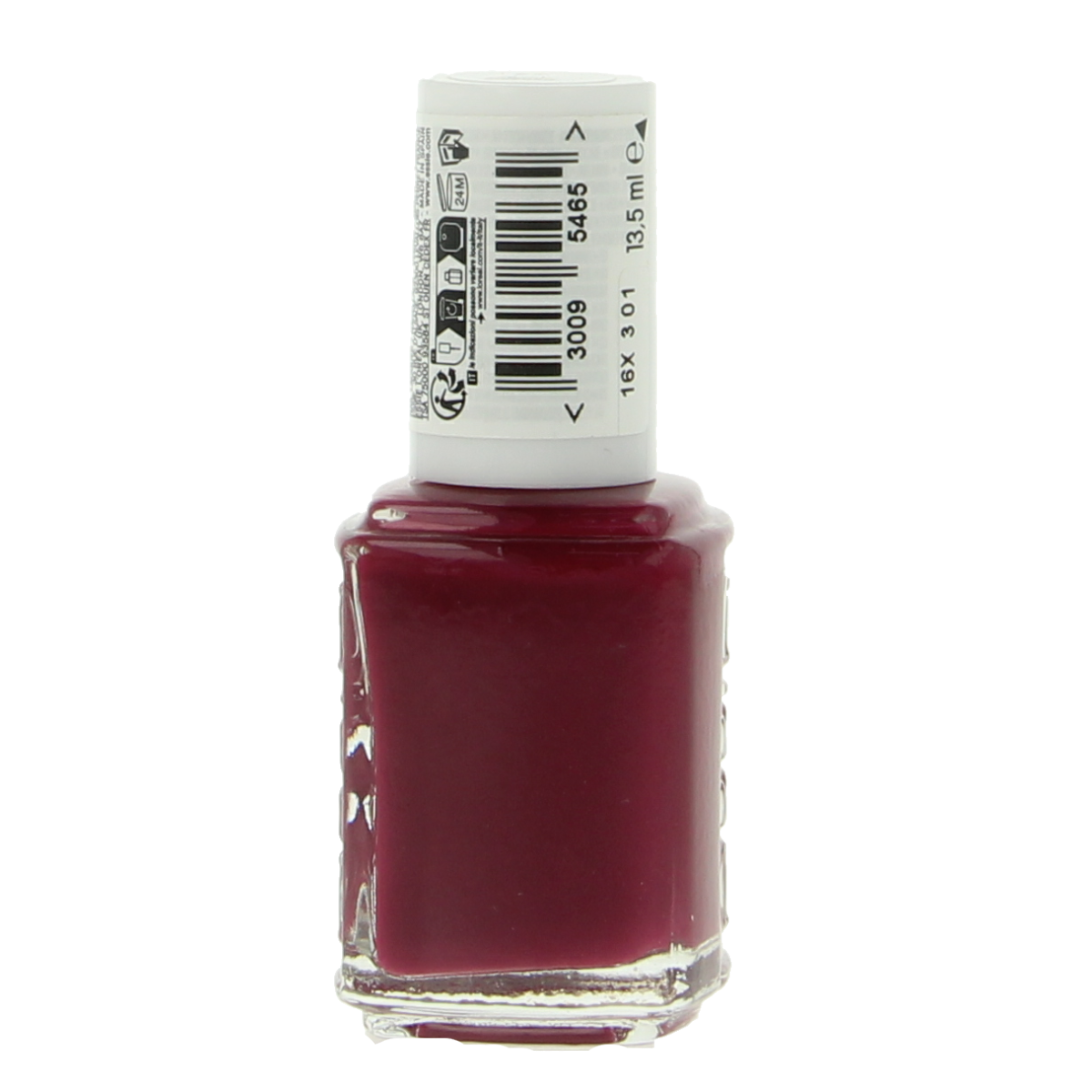 Essie Bahama Mama nail polish bottle with 13.5ml capacity, featuring a deep plum color for stylish manicures.