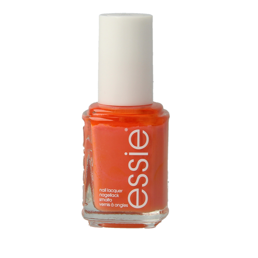 Essie Tart Deco nail polish bottle, 13.5ml, with vibrant coral-orange shade and Essie brand label.