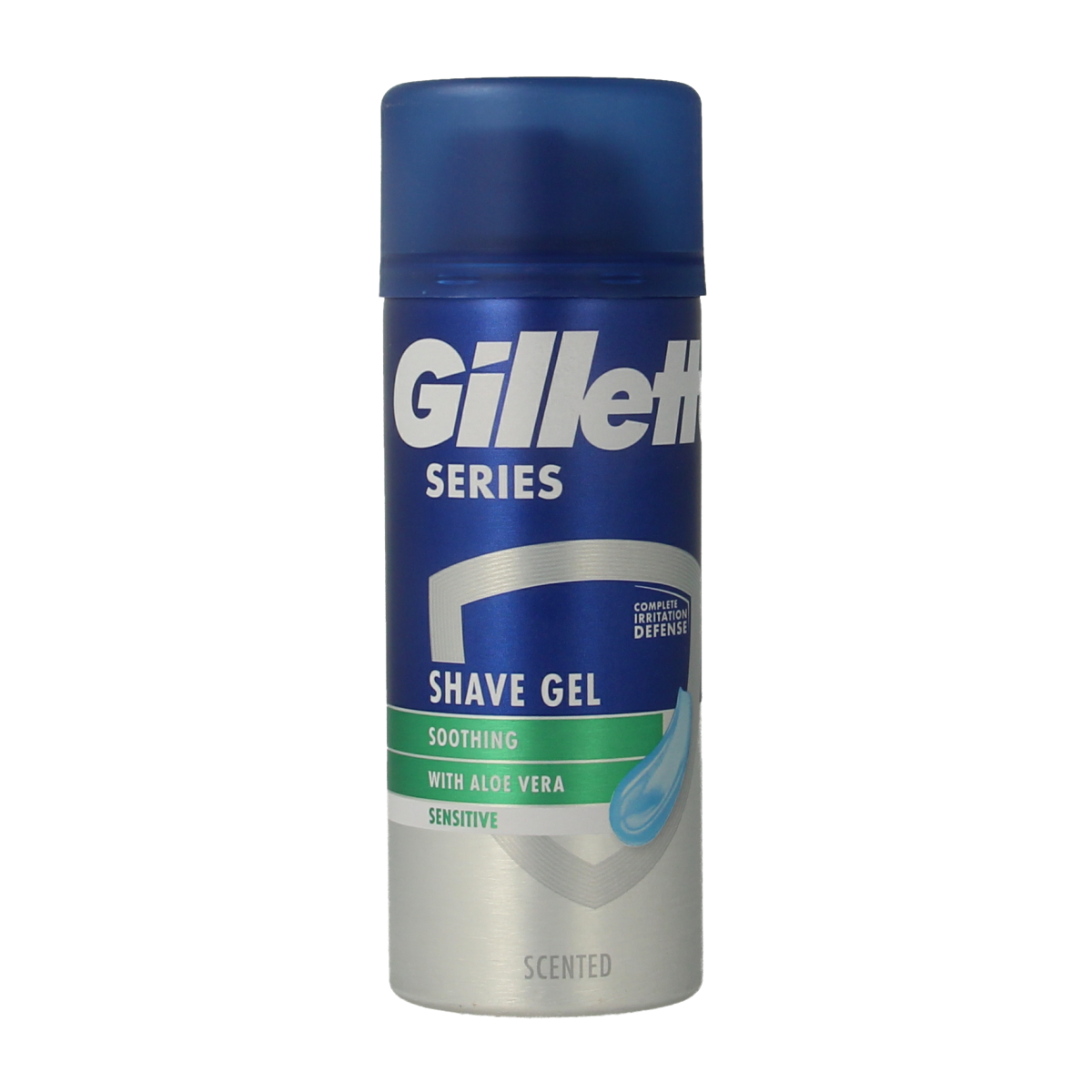 Gillette Series scheergel voor gevoelige huid, 75 ml, verzacht de huid tijdens scheren en ontharen.