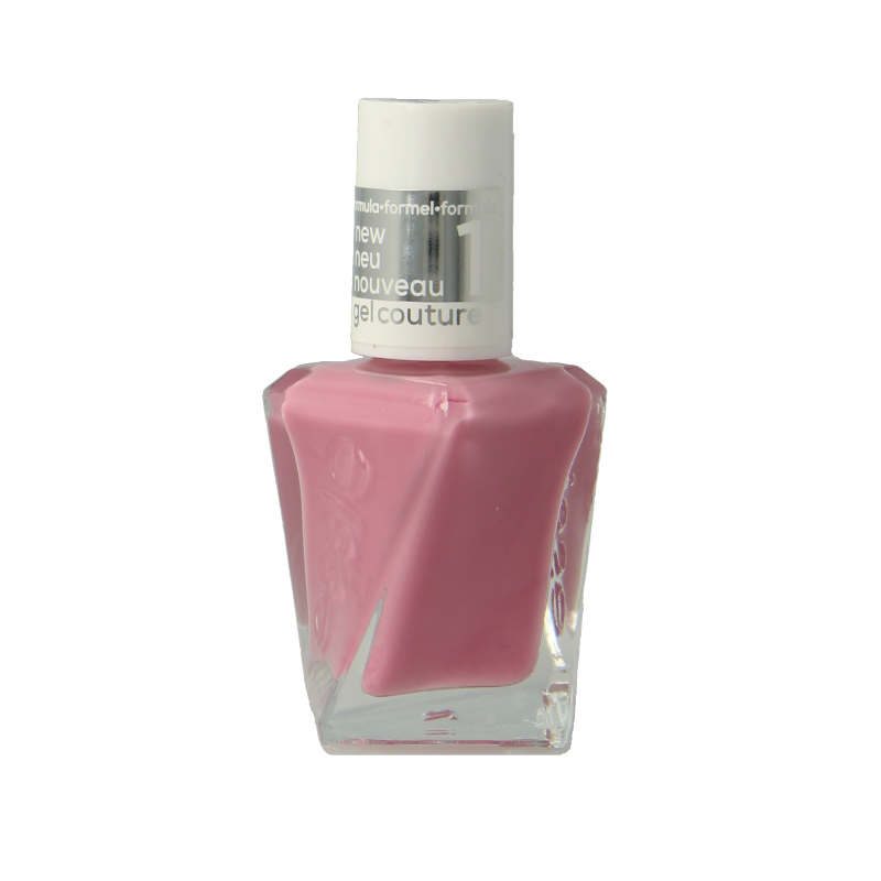 Essie Gel Couture Bodice Goddess nail polish bottle, 13.5 ml, with purple and pink shades visible in the image.
