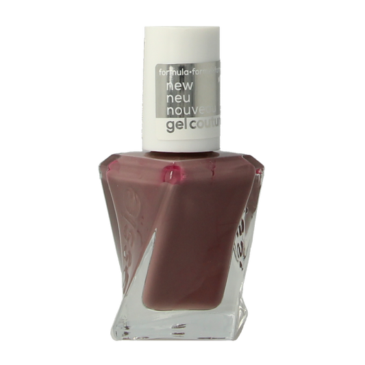Essie Gel Couture Take Me to Thread nail polish bottle with 13.5ml capacity, showcasing the makeup product on a white background.