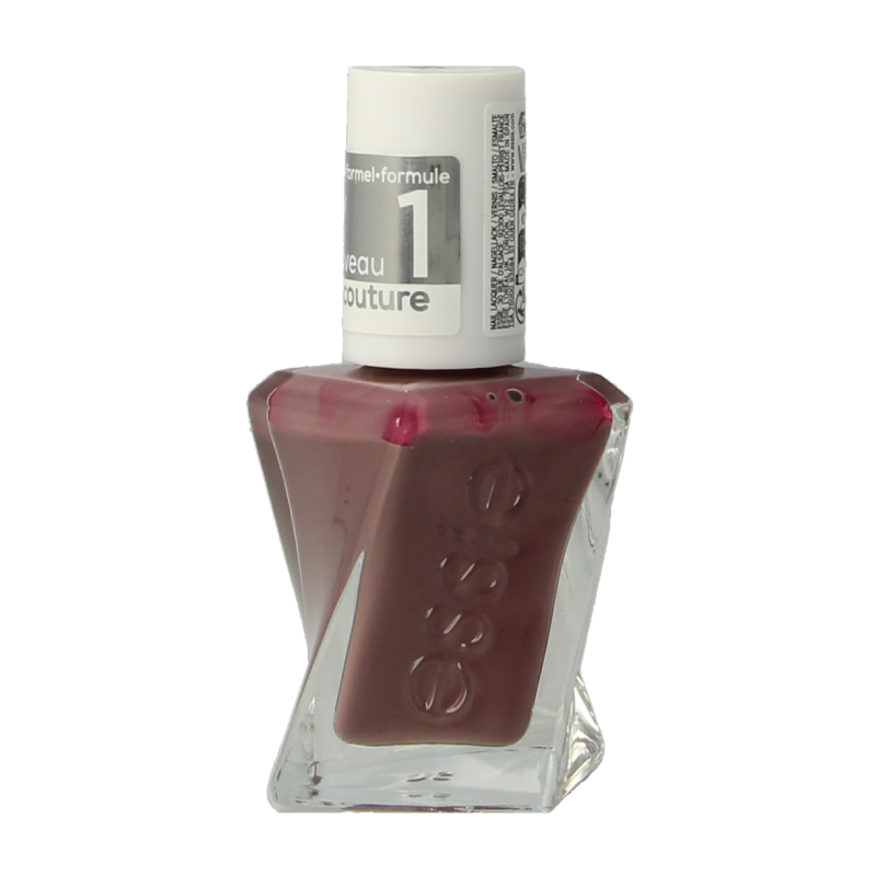 Essie Gel Couture Take Me to Thread nail polish bottle, 13.5ml, with vibrant pink color and sleek packaging.