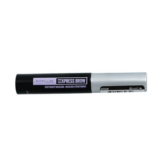 Maybelline Brow Fast Sculpt 10 clear make-up product in a compact container, designed for eyebrow shaping and grooming.