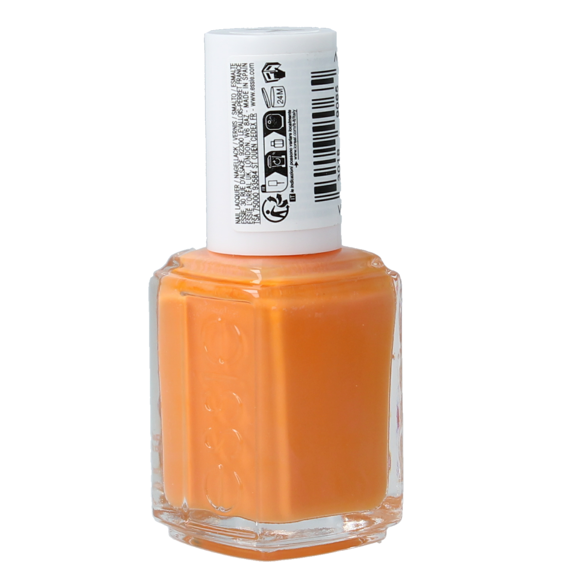 Essie Be Them All make-up product in 13.5ml bottle, showcasing the colorful packaging and branding on the cosmetic container.