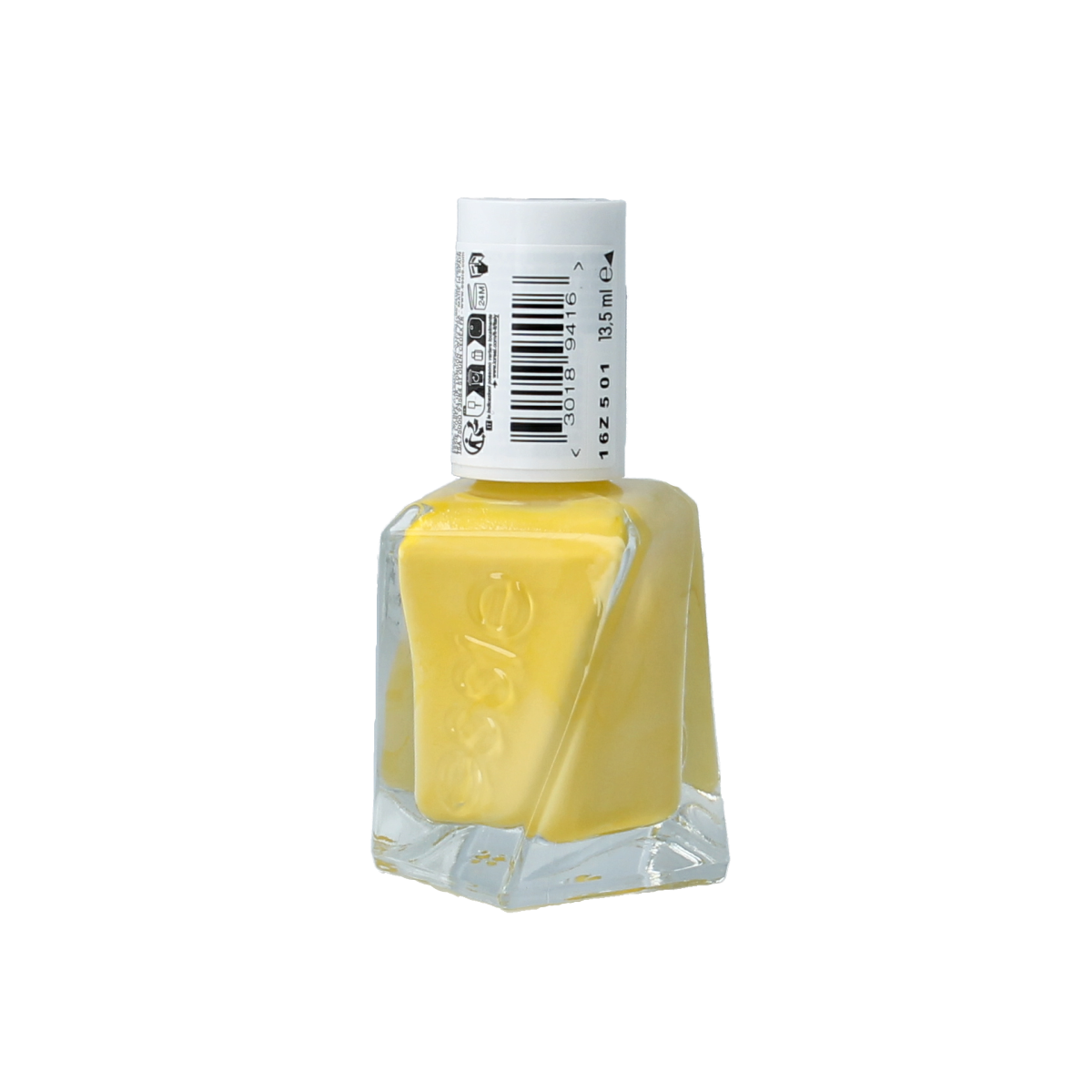 Essie Gel nail polish in shade Rev It Up, 13.5 ml bottle, with vibrant orange-red color and glossy finish.