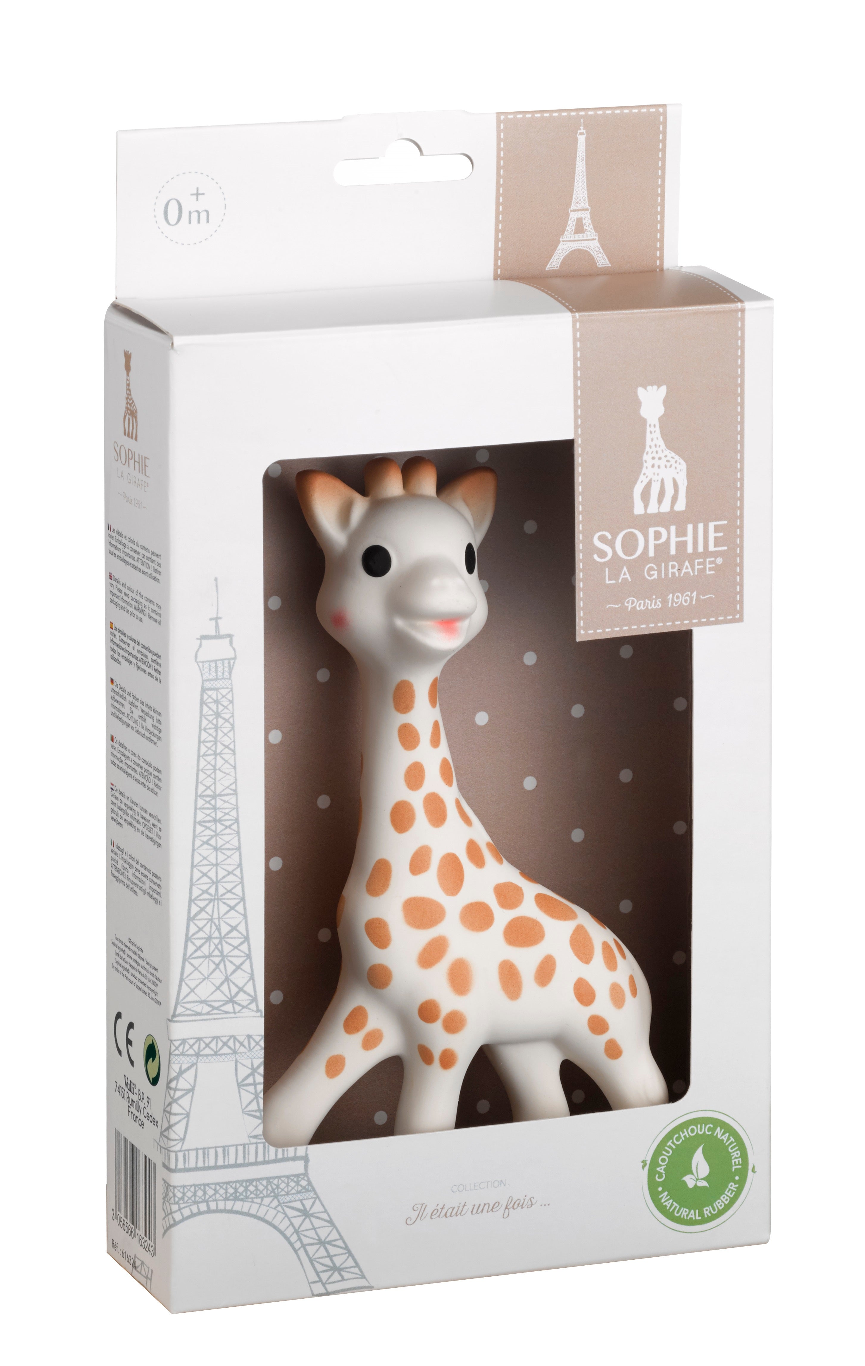 Soft white Sophie de Giraf plush toy in gift box, suitable for children, from the Sophie de Giraf toy and plush collection.