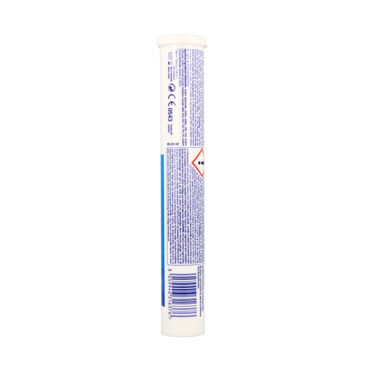 Steradent Triple Action Plus denture cleaning tablets, 30-piece pack for prosthesis care and freshness.