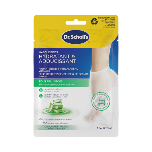 Dr. Scholl's Voetmasker hydra & verzachtend aloe vera 1.00 Paar
