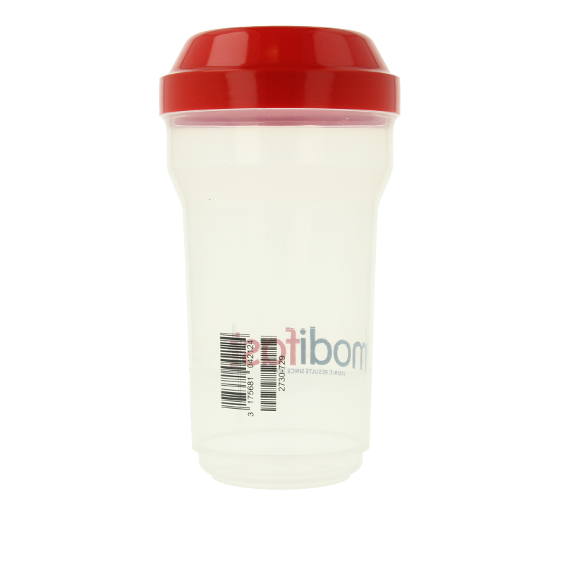 Modifast Shaker for meal replacements, black plastic bottle with lid, used for mixing nutritional shakes.