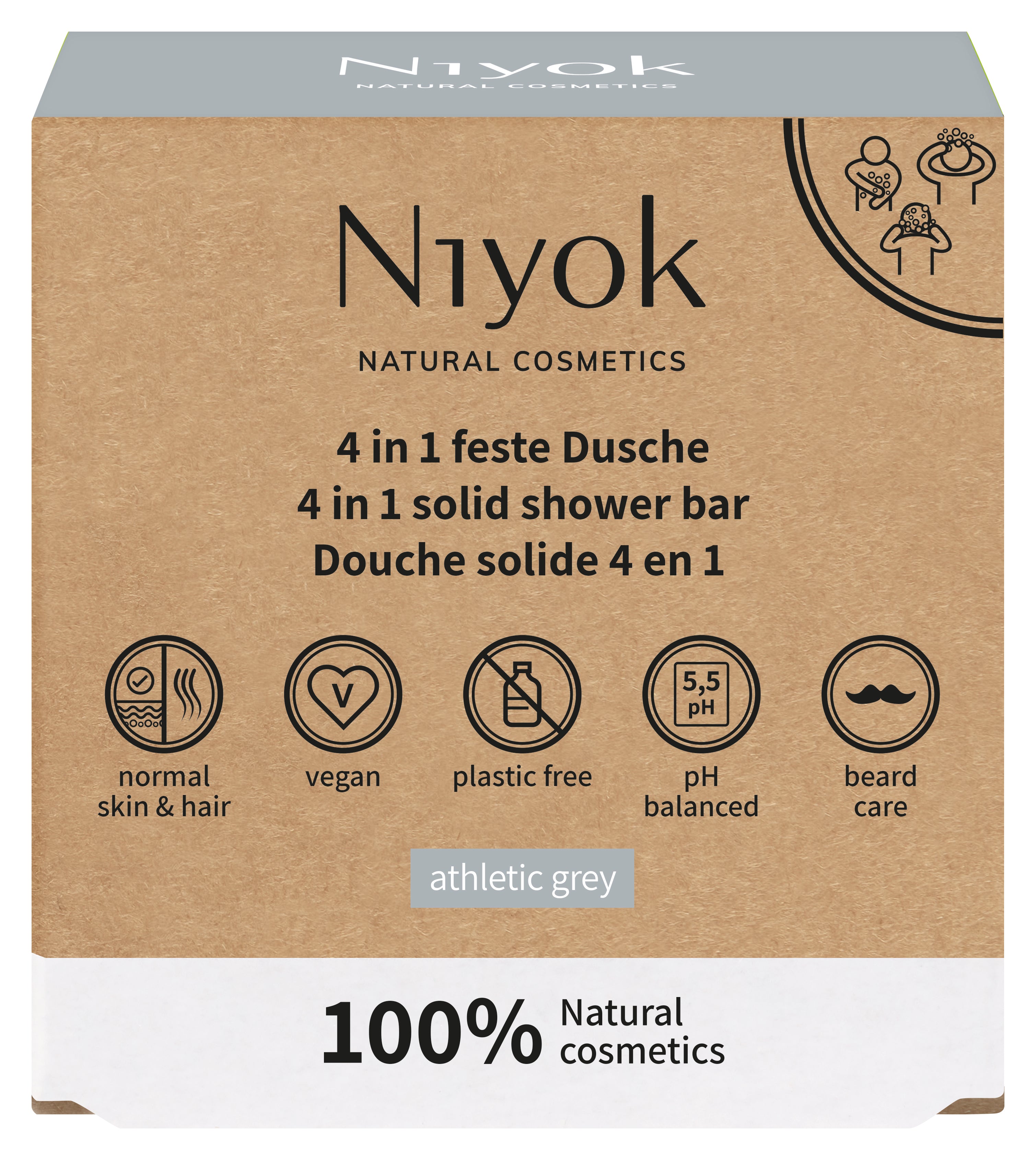 Niyok 4 in 1 all in one athletic grey 80.00 Gram