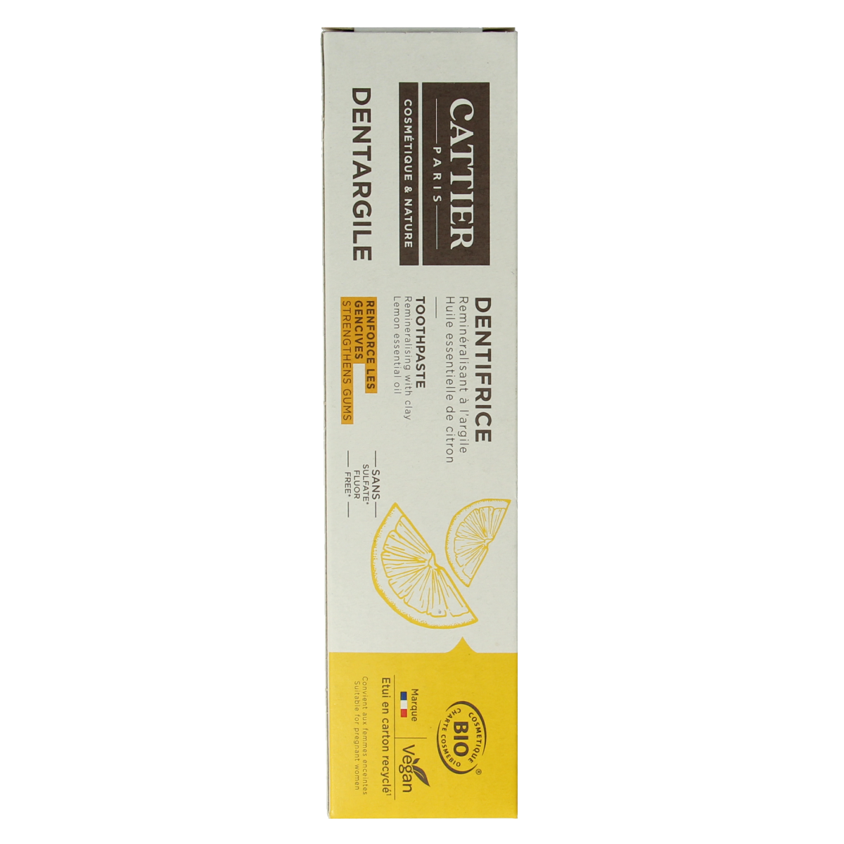 Cattier Tandpasta citroen 75.00 Milliliter
