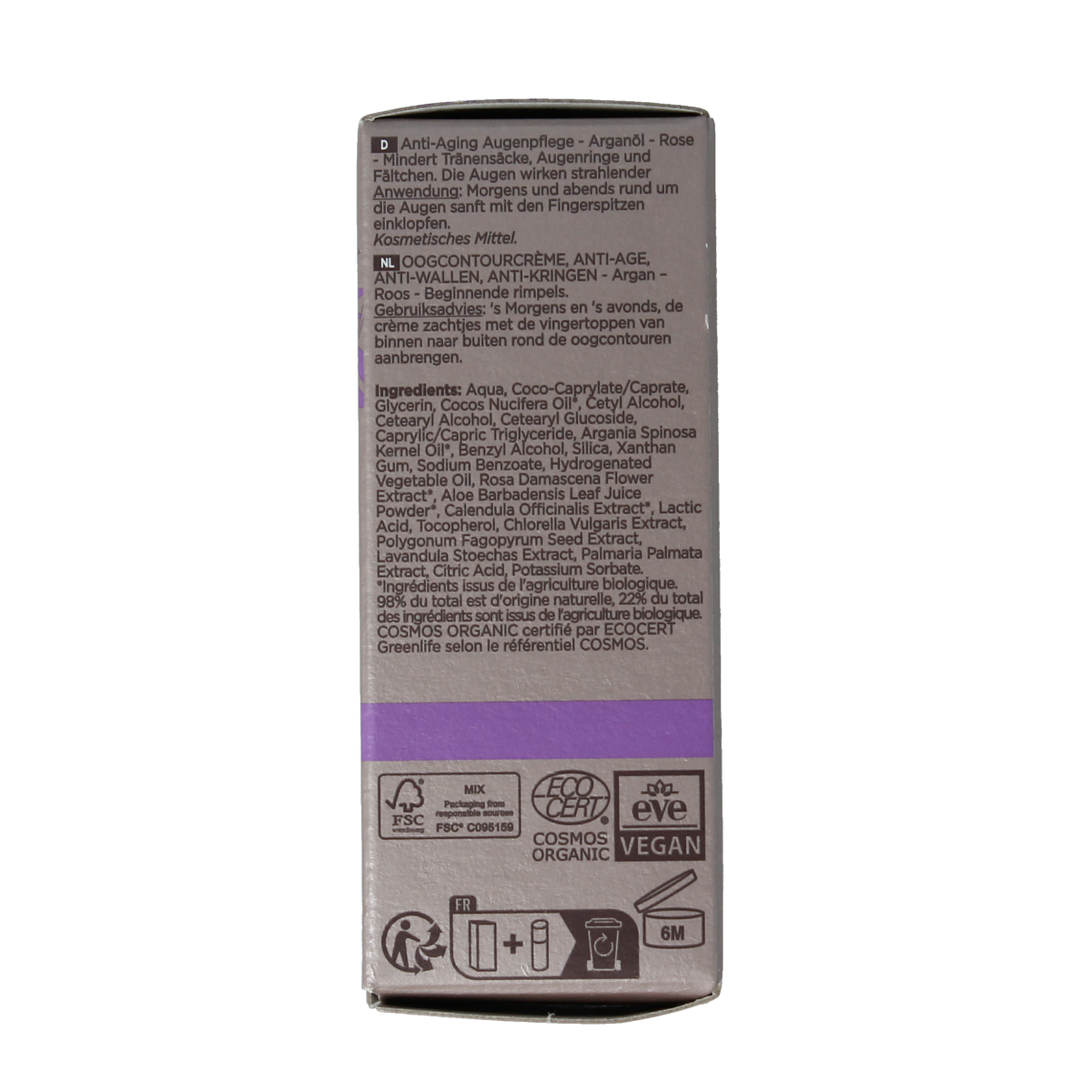 Cattier Oogcreme Eclat de Rose eye contour treatment in 15ml jar, showing the product container and packaging.