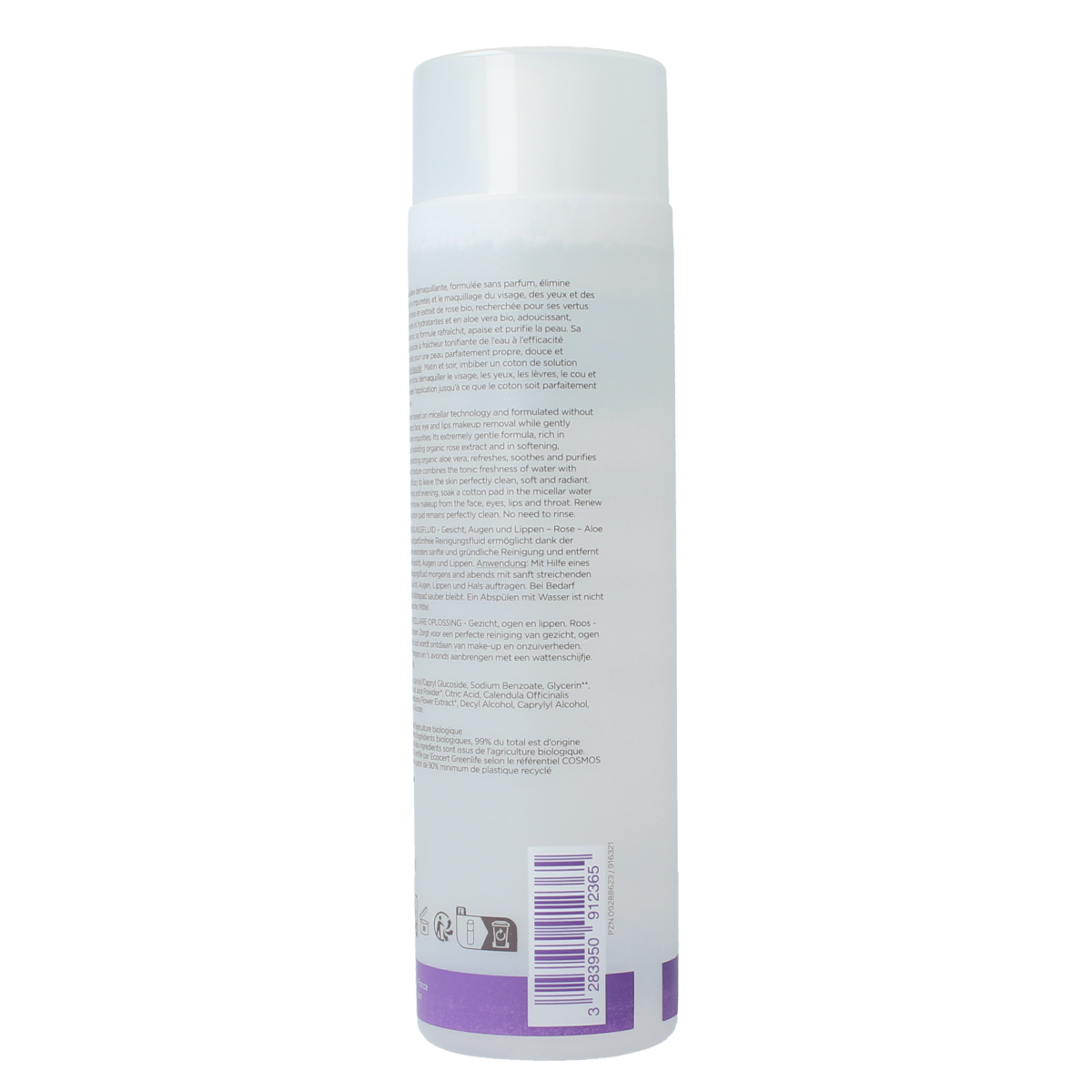 Cattier Reinigende oplossing Perle d'eau gezichtsverzorging in 300ml bottle, clear liquid with gentle cleanser appearance