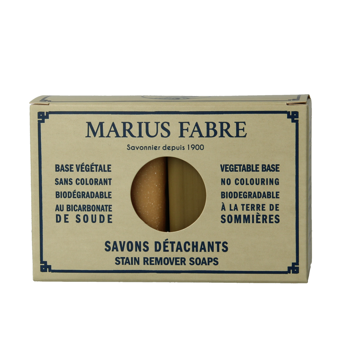 Marius Fabre Marseille soap for dark and white laundry, 2-pack, natural solid soap bars, traditional French cleaning product