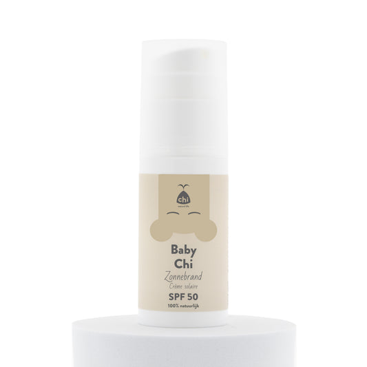 Chi Baby Chi SPF50 sunscreen lotion in 50ml bottle, suitable for babies, with SPF protection and gentle formula.