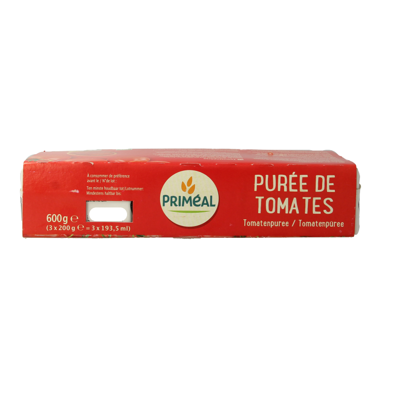 Primeal organic tomato passata in 200g jars, three-pack, ideal for sauces and cooking, natural flavor and quality.