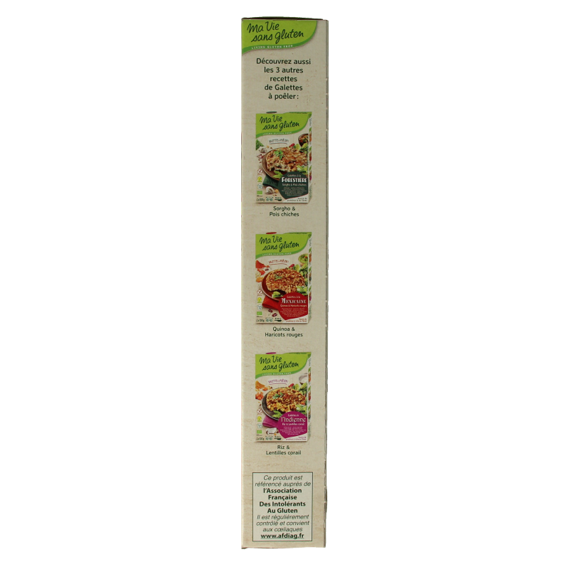 Ma Vie Sans glutenvrije vegan bio burgers, 2 x 100g, vleesvervangers met vlees, vis en vleesvervangers label, product afbeelding