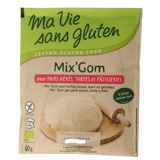 Ma Vie Sans glutenvrije brood en bakmix gom voor sauzen en smaakmakers, 60 gram, bio en glutenvrij.