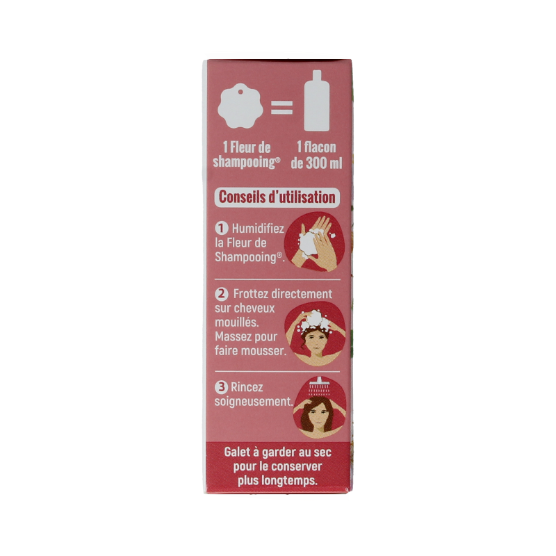 Douce Nature shampoo bar for normal hair with sweet almond aroma, 85g, natural bio hair care product.