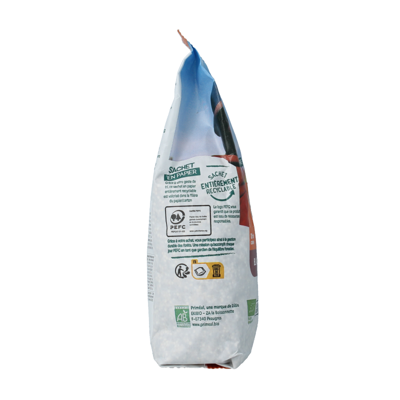 Primeal Quinoa duo with white and red organic quinoa, 500g, in a package suitable for pasta and rice dishes.