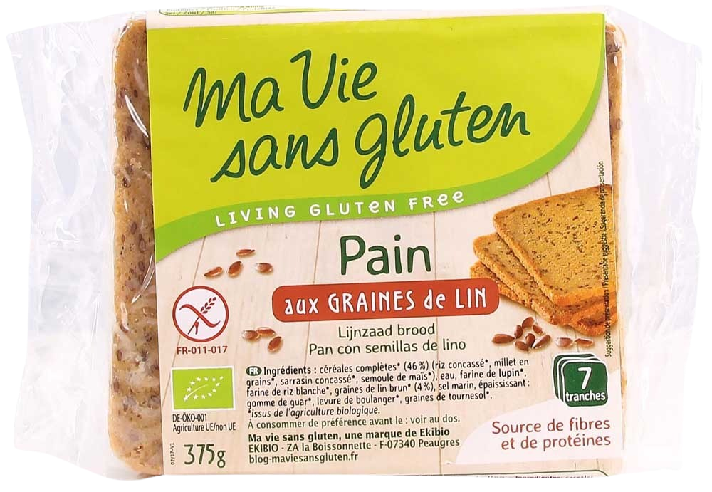 Ma Vie Sans glutenvrije lijnzaadbrood en crackers, biologische en voedzame keuze, 375 gram.