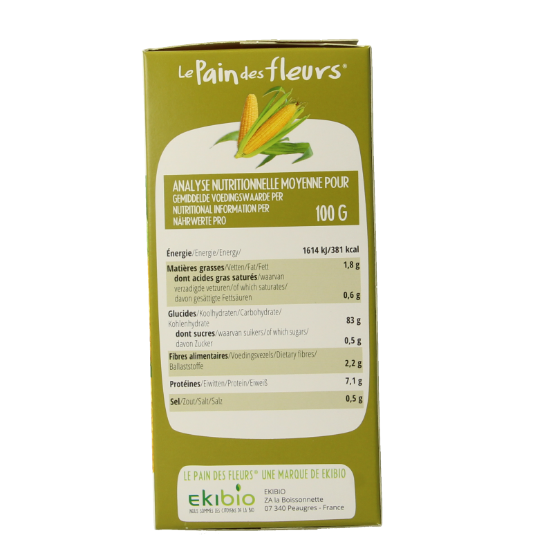 Pain Des Fleurs gluten-free crunchy crackers in a 150g package, featuring a golden, crispy texture and natural ingredients.