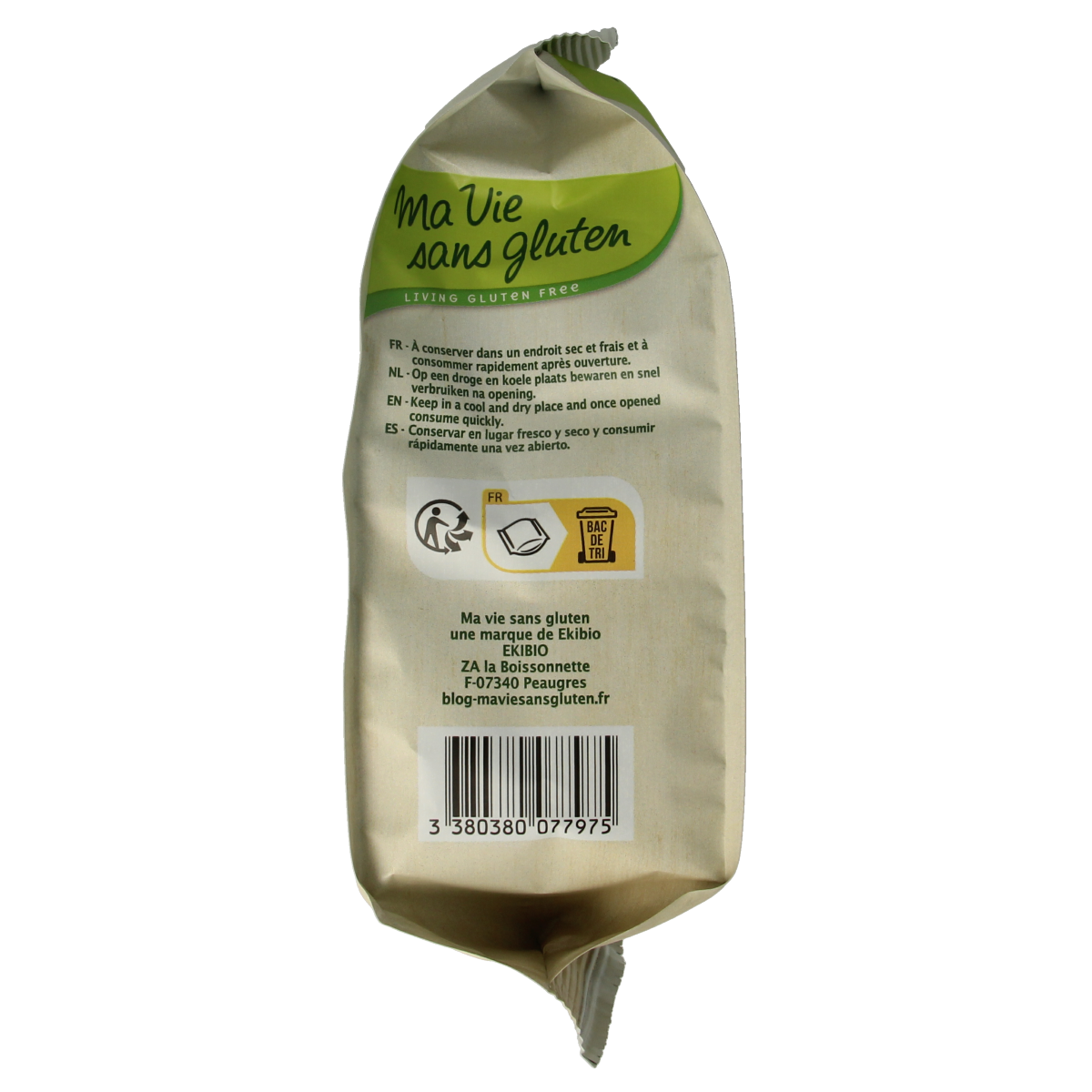 Ma Vie Sans gluten free sweet chili rice cracker, 40g, crispy snack with spicy flavor, ideal for gluten-sensitive diets.