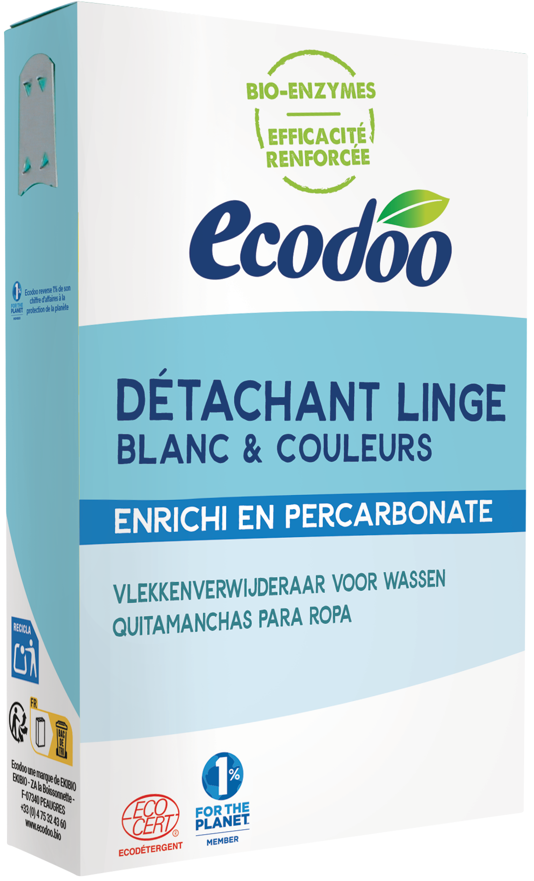 Ecodoo bio cleaning product for whitening and stain removal, 350 grams, eco-friendly laundry and cleaning solution.