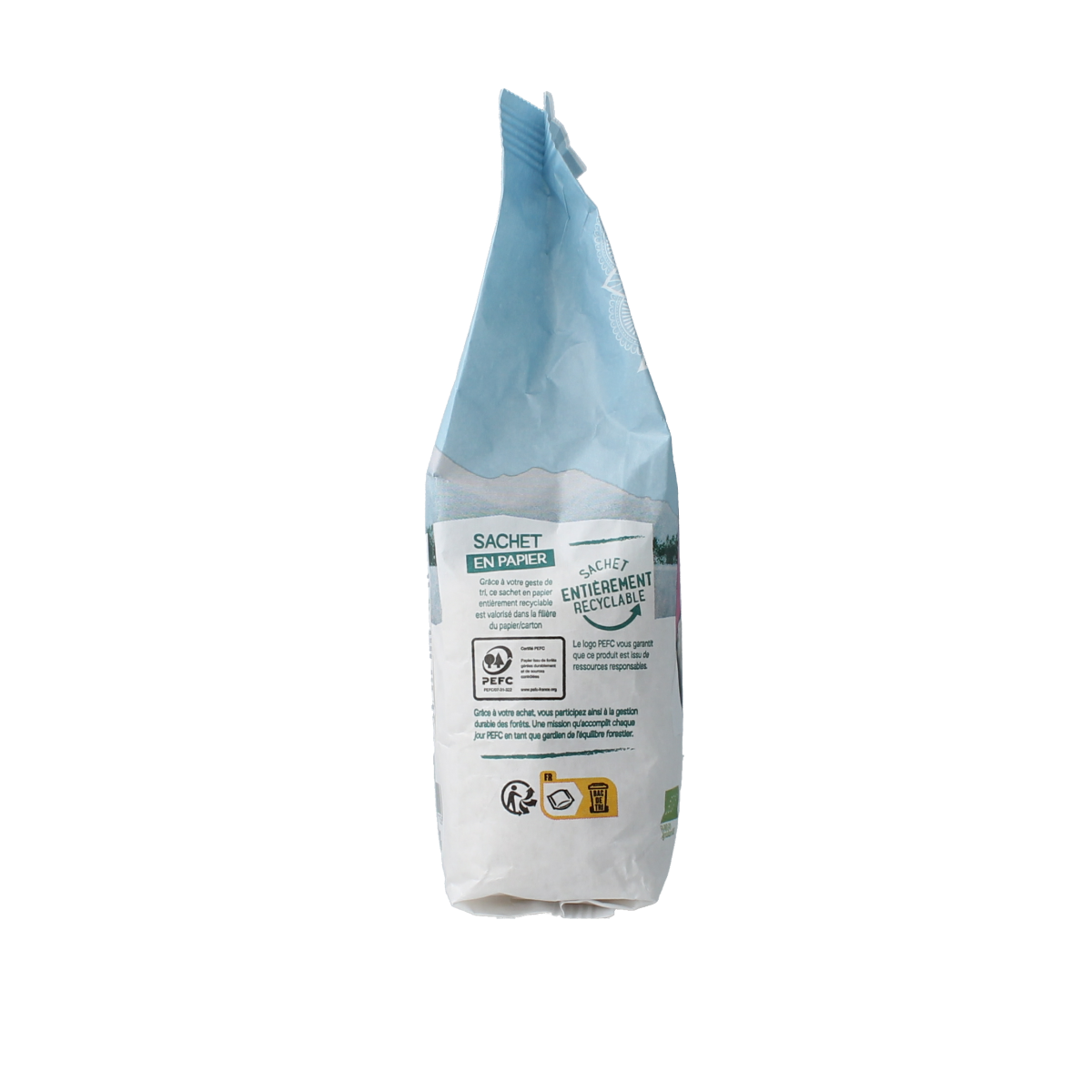 Primeal Himalaya organic rice 400g in a clear package, showcasing white long-grain rice suitable for cooking and healthy meals.