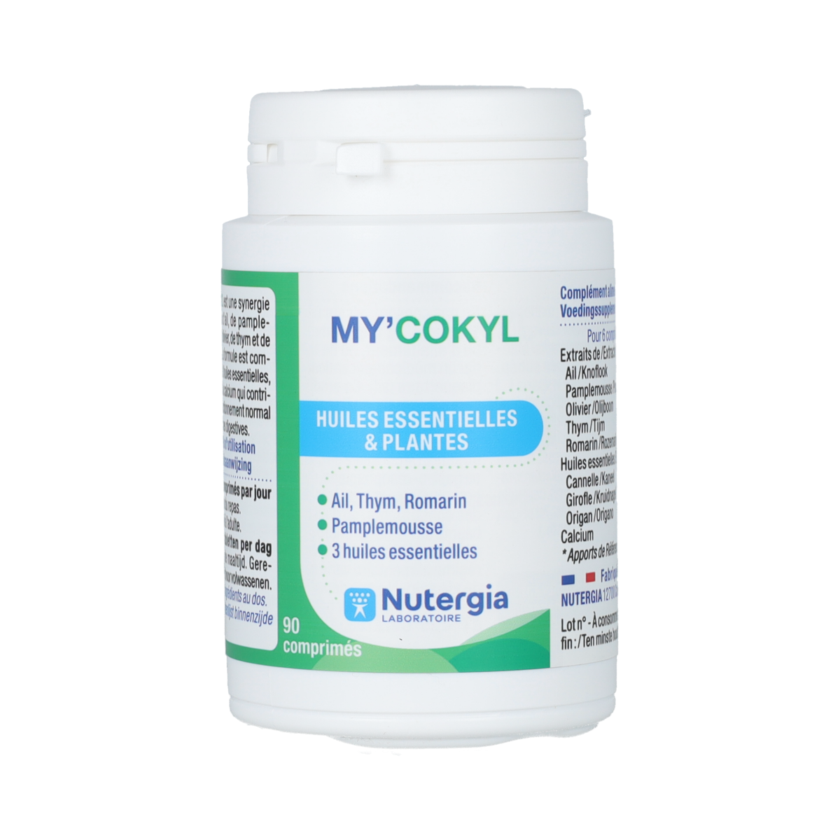Nutergia My Cokyl herbal supplement tablets in a blister pack, natural herbal remedy product from Nutergia.