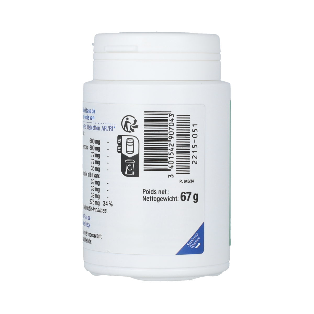 Nutergia My Cokyl herbal supplement tablets in a blister pack, natural herbal preparation for health support, 90 tablets.