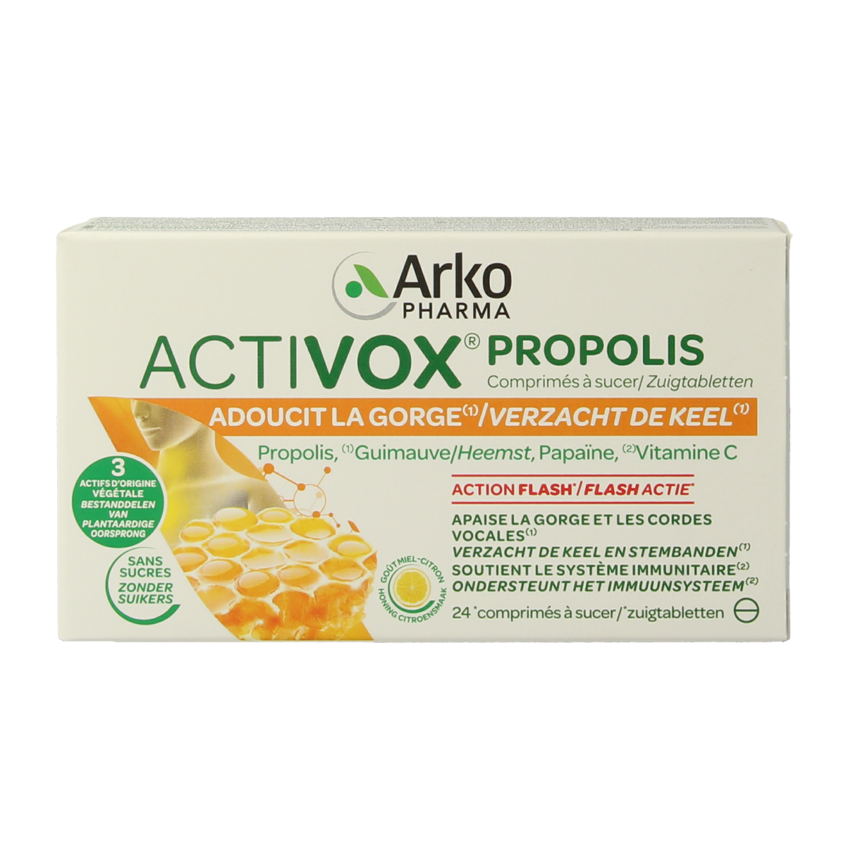 Activox Royal keel pastilles in a box, herbal remedy from Activox for soothing throat and respiratory comfort.