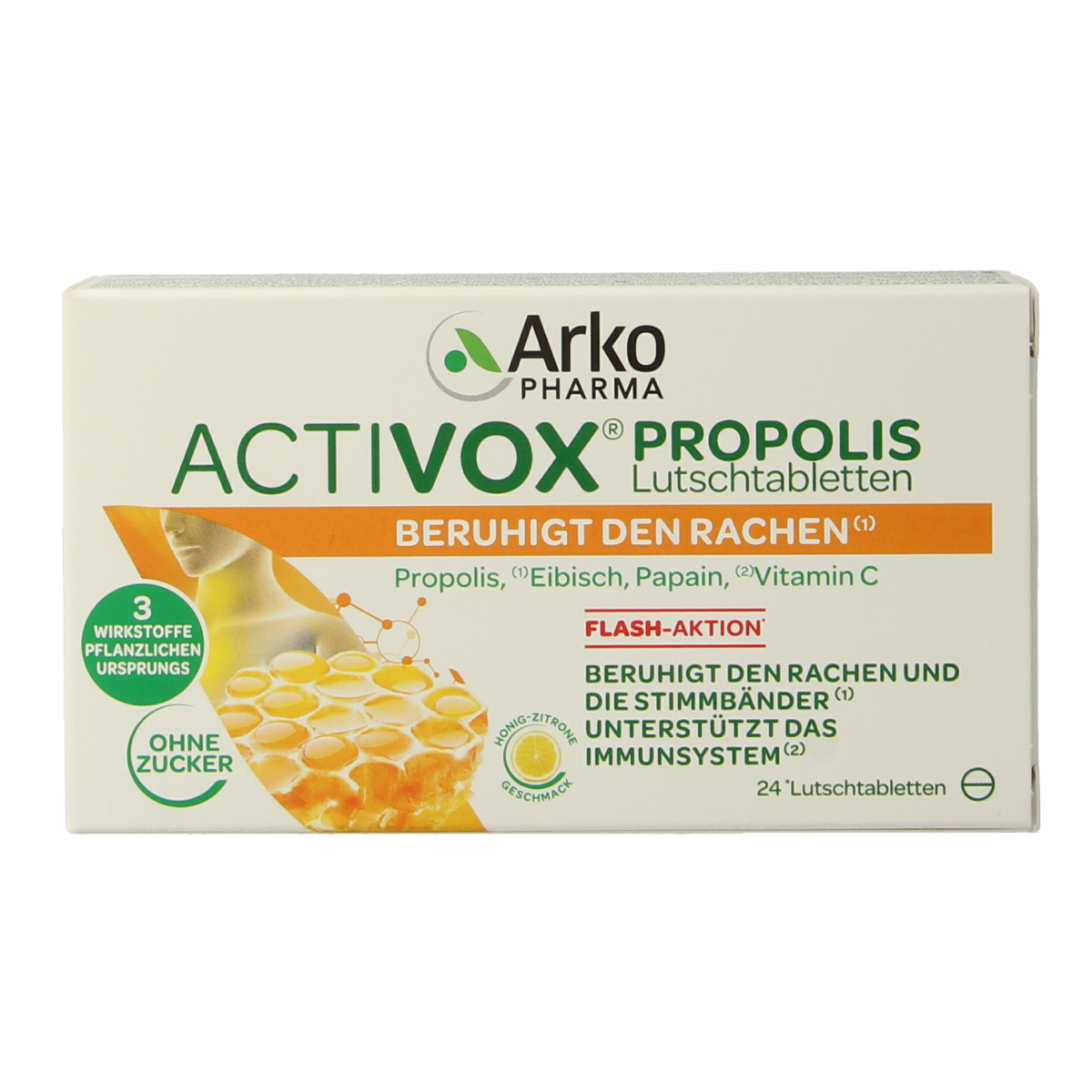 Activox Royal keel pastilles in a box, herbal supplement by Activox, designed to soothe the throat and support respiratory health.