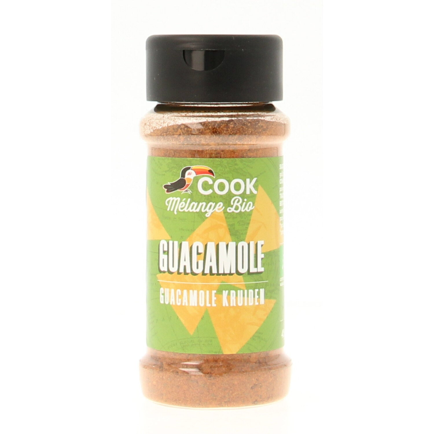 Cook bio guacamole kruiden, 45g, fresh organic seasoning blend with herbs and spices for flavorful guacamole preparation.
