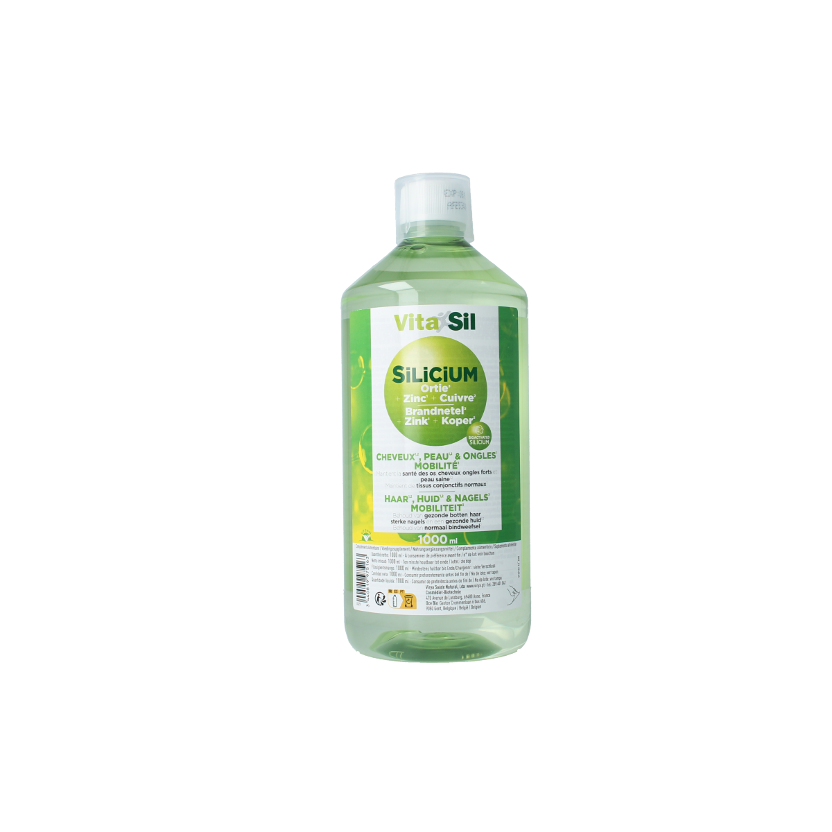 Vitasil Haar huid en nagels kruidenpreparaat in 1 liter bottle, supplement for healthy hair, skin, and nails
