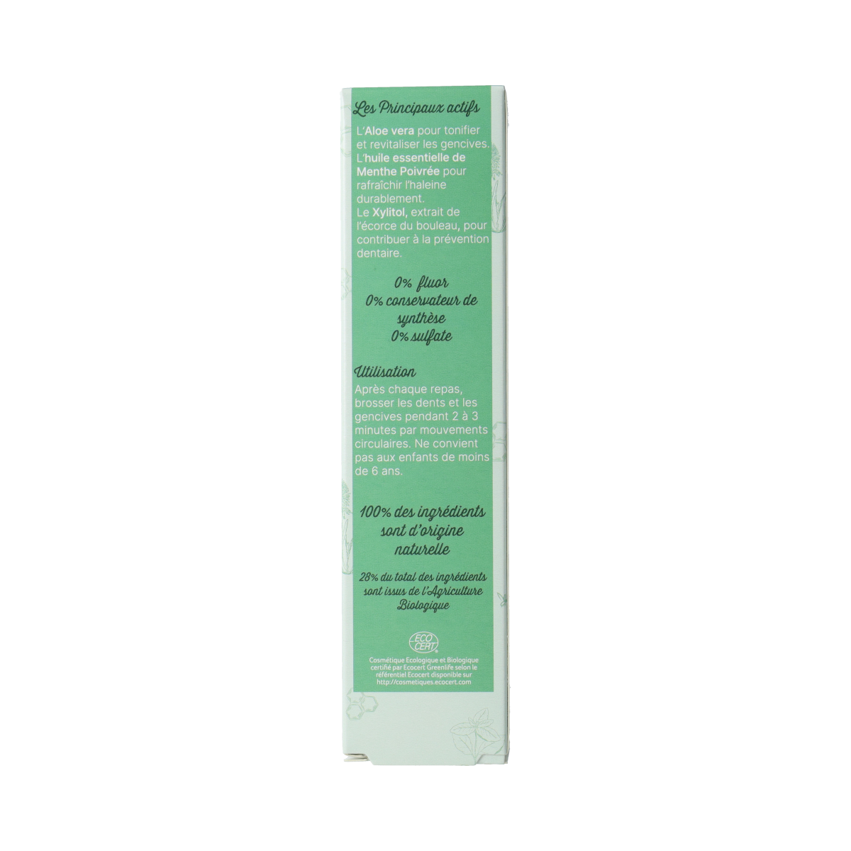Aprolis Tandpasta verfrissend in 75ml tube, showing the toothpaste tube with branding and mint flavor label.