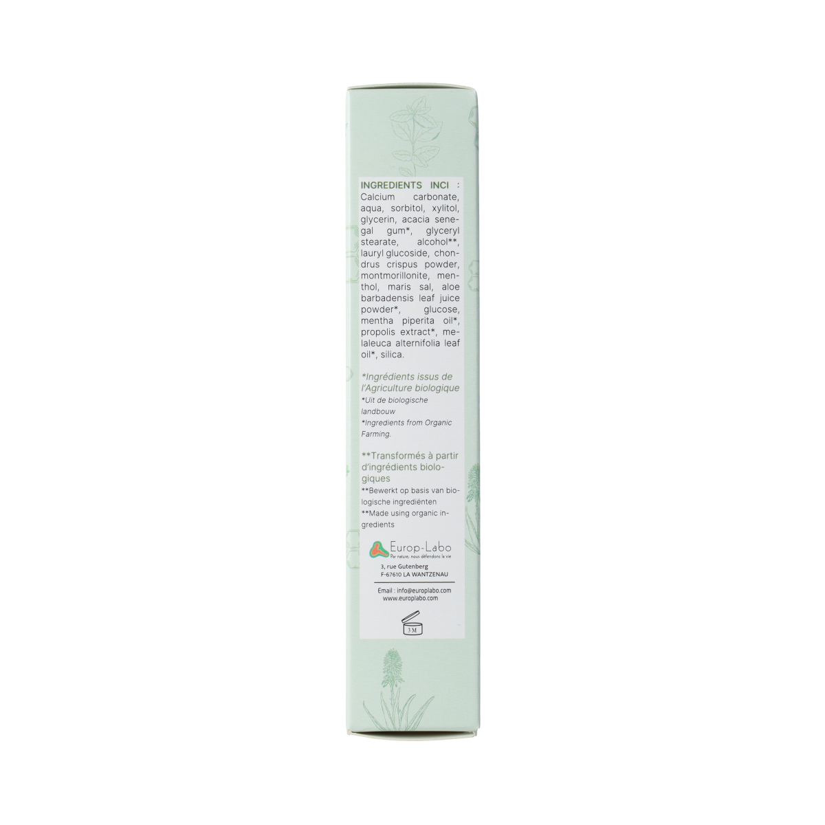 Aprolis refreshing toothpaste in a 75ml tube, with mint flavor and bright packaging, ready for oral hygiene.