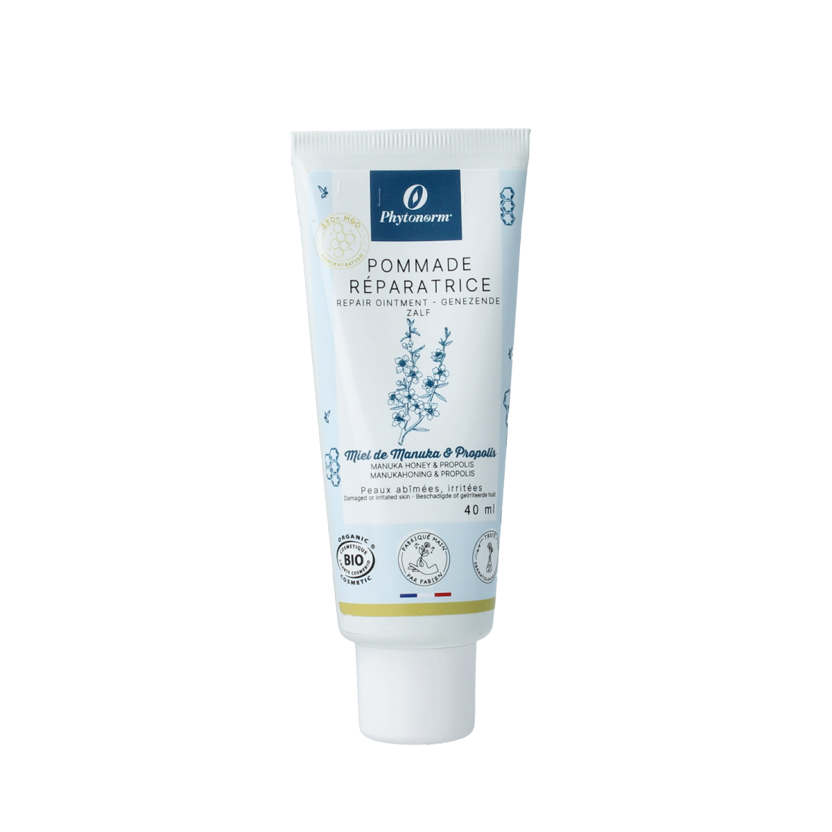 Aprolis Manuka Propolis Healing Ointment in 40ml tube, natural body care product with herbal ingredients for skin support.