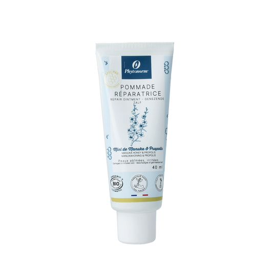 Aprolis Manuka Propolis Healing Ointment in 40ml tube, natural body care product with herbal ingredients for skin support.