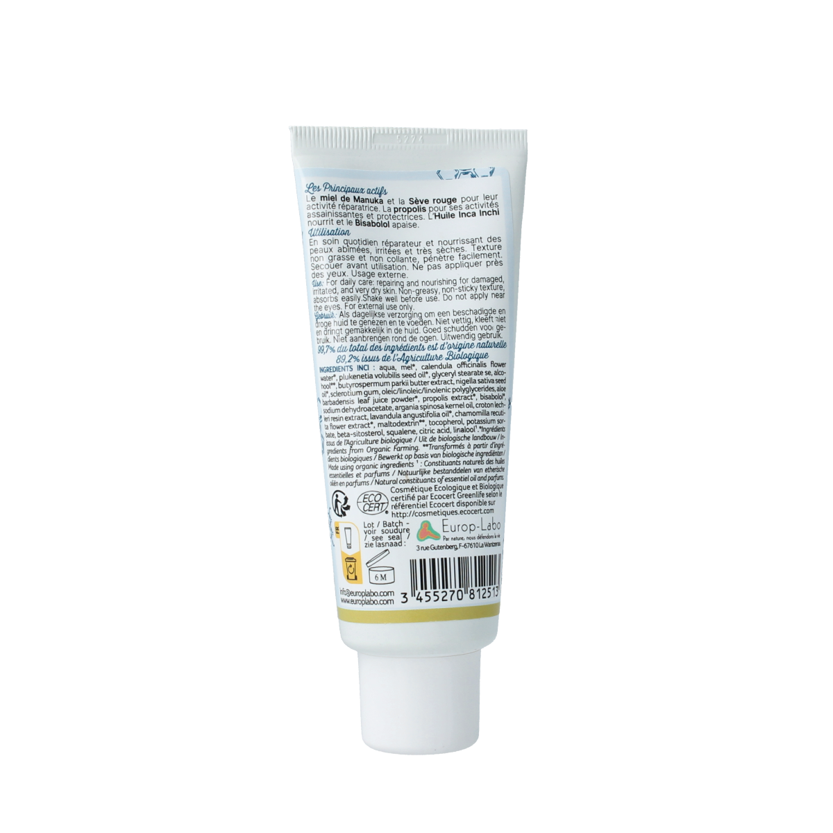 Aprolis Manuka Propolis herbal ointment in a 40ml tube, natural body care product with herbal and beeswax ingredients.