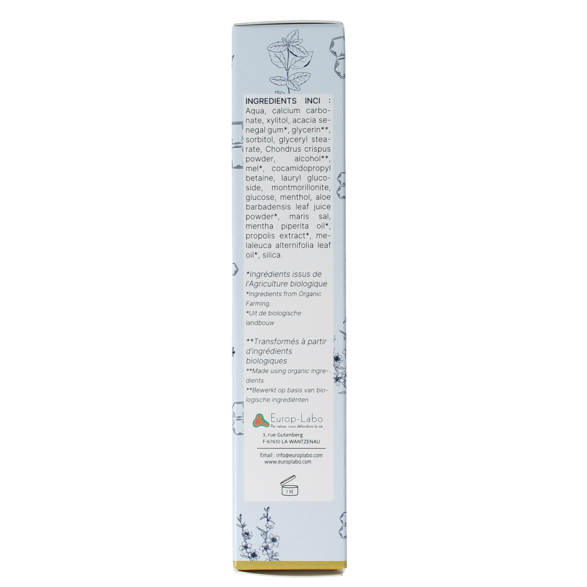 Phytonorm Manuka and propolis toothpaste in a 75ml tube, featuring a natural herbal design on the packaging.