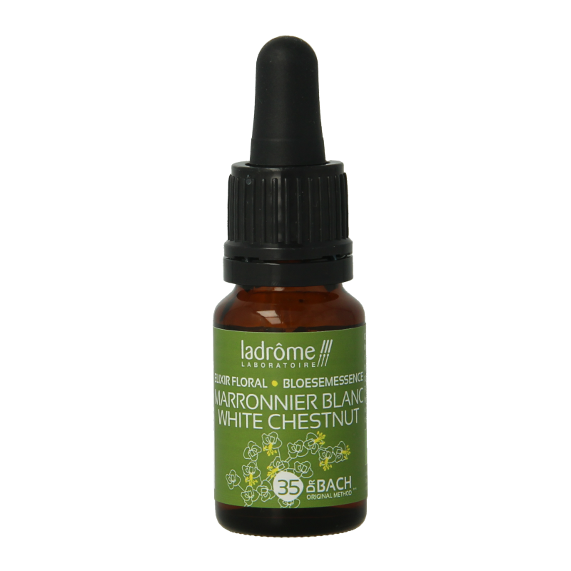 Ladrome White Chestnut bio herbal remedy in a 10ml bottle, featuring a white chestnut herbal extract for natural health support.