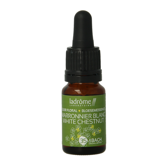 Ladrome White Chestnut bio herbal remedy in a 10ml bottle, featuring a white chestnut herbal extract for natural health support.