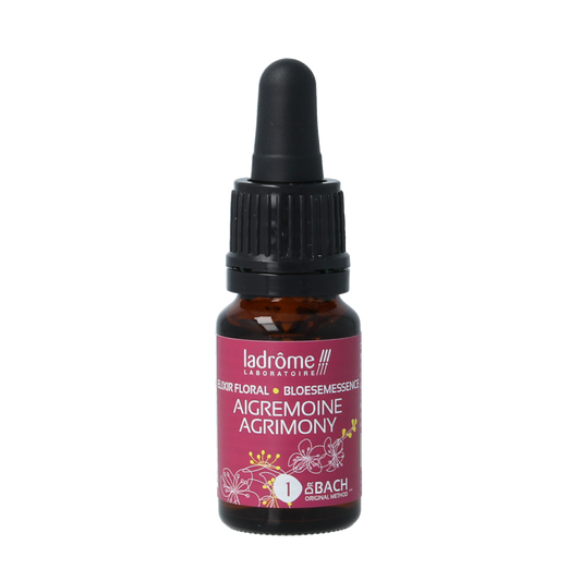 Ladrome Agrimony bio herbal tincture in a 10ml bottle, part of Ladrome's herbal preparations product line.