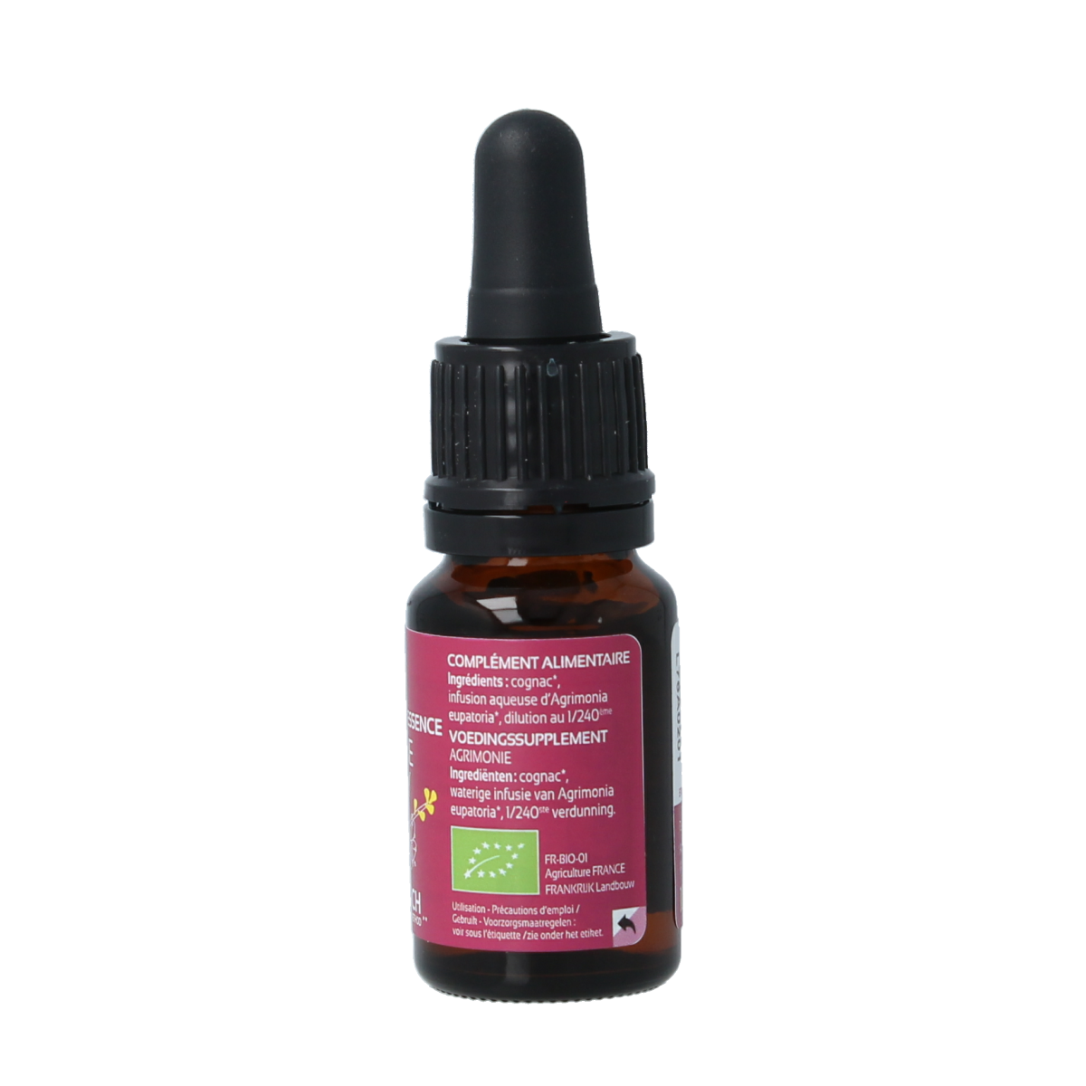 Ladrome Agrimony bio herbal remedy in a 10ml bottle, part of Ladrome's kruidenpreparaten herbal supplement collection.