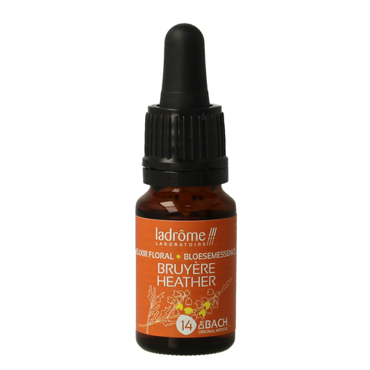Ladrome Heather bio herbal remedy bottle, 10ml, featuring the herbal preparation label and natural packaging.