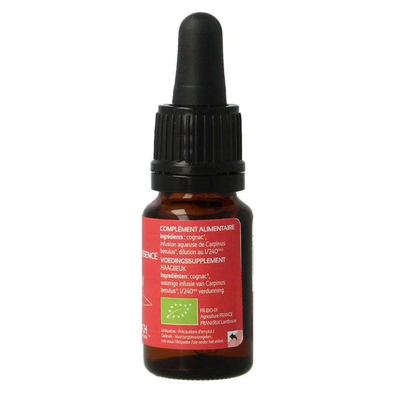Ladrome Charme hornbeam bio herbal preparation in a 10ml bottle, natural herbal remedy from Ladrome for wellness.