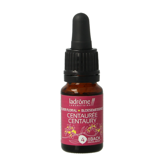 Ladrome Centaury herbal extract bottle with label, 10ml bio kruidenpreparaten, natural herbal remedy in a small glass bottle