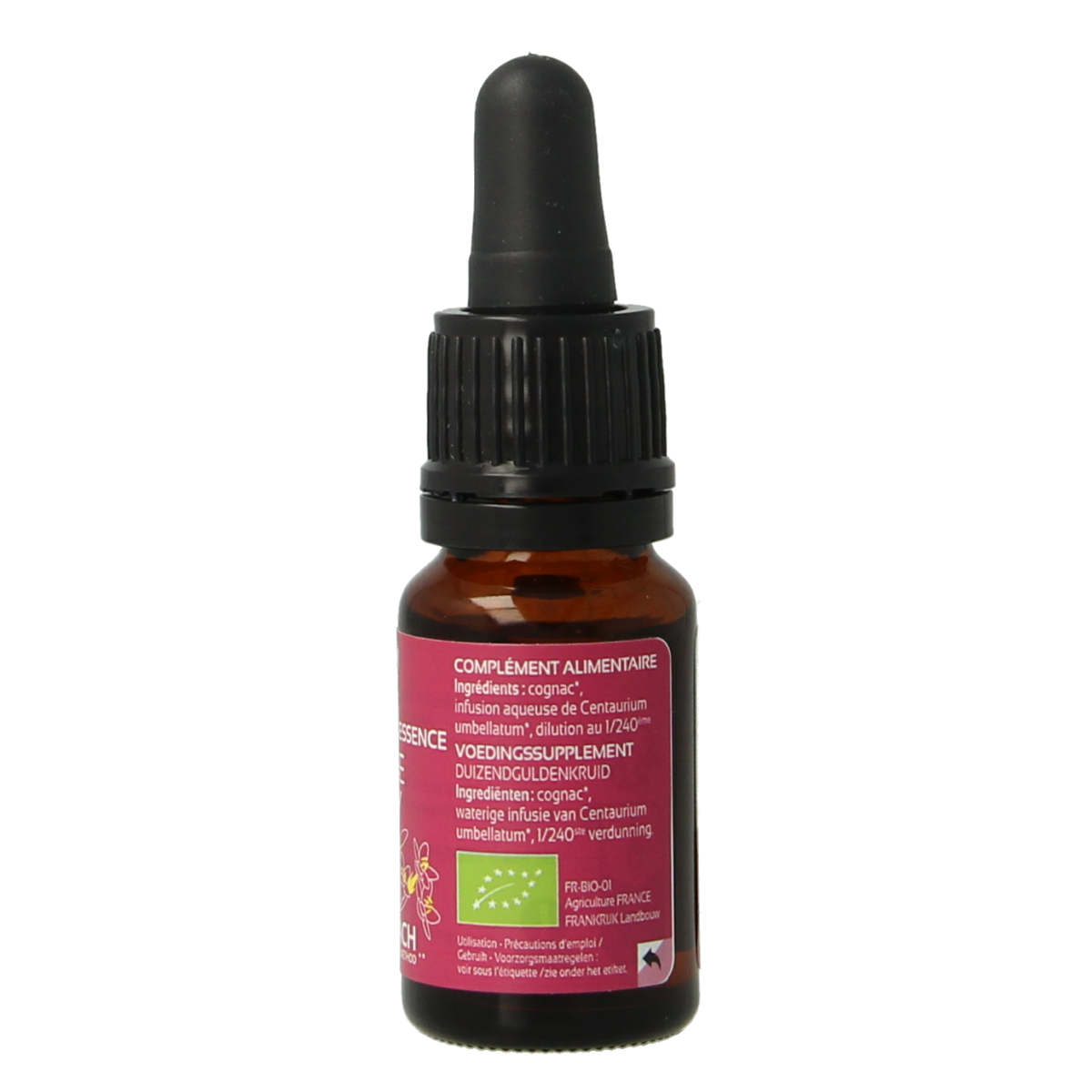 Ladrome Centaury herbal supplement bottle, 10ml bio Kruidenpreparaten, natural herbal remedy with herbal ingredients.